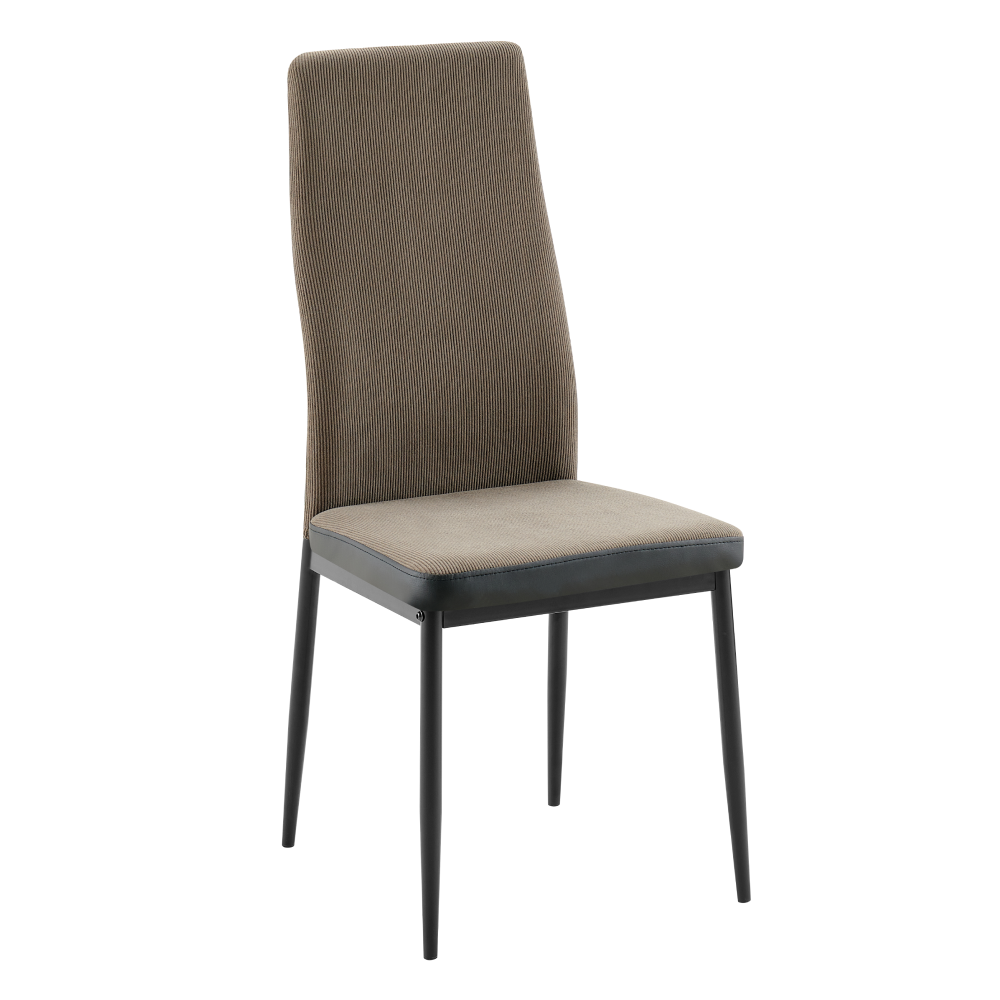 Scaun bucatarie ENRA NEW, maro inchis/negru