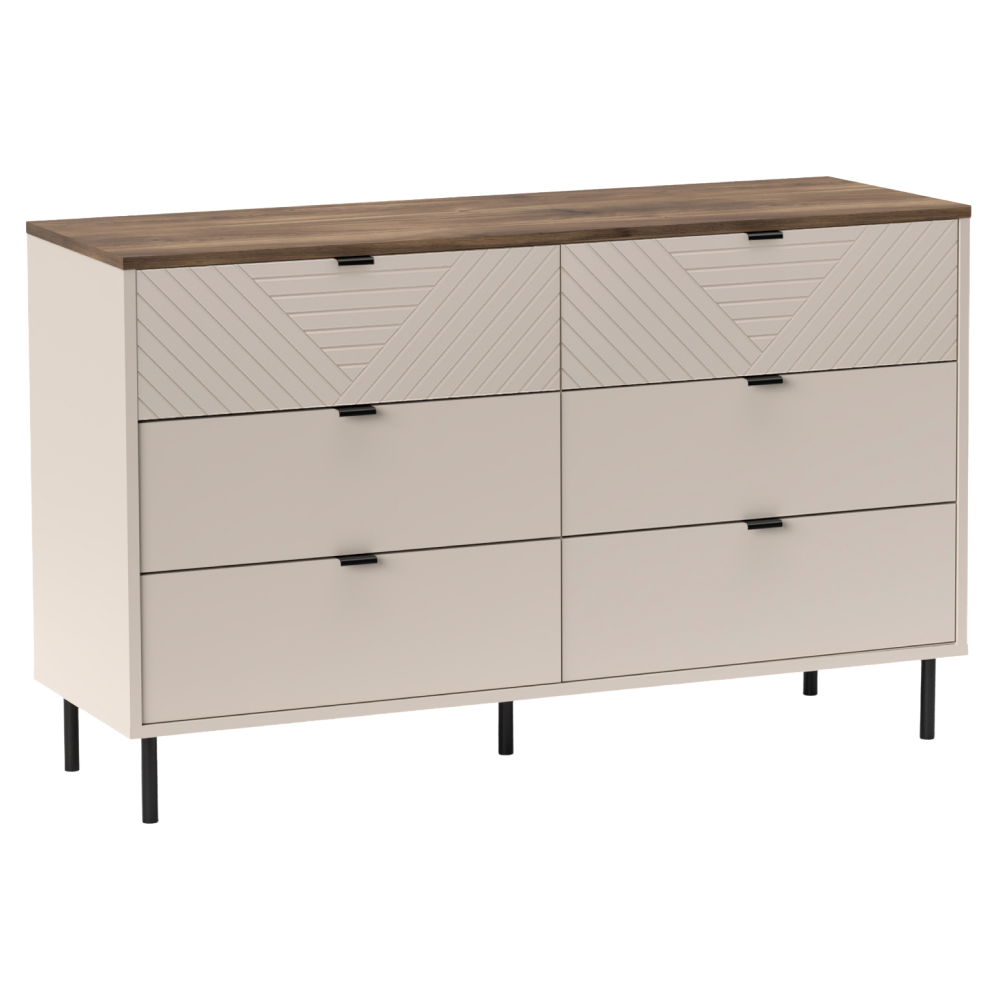 Comoda EYCO 6S, casmir/stejar castello
