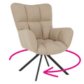 Scaun de design tesatura bej KOMODO