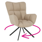 Scaun de design tesatura bej KOMODO