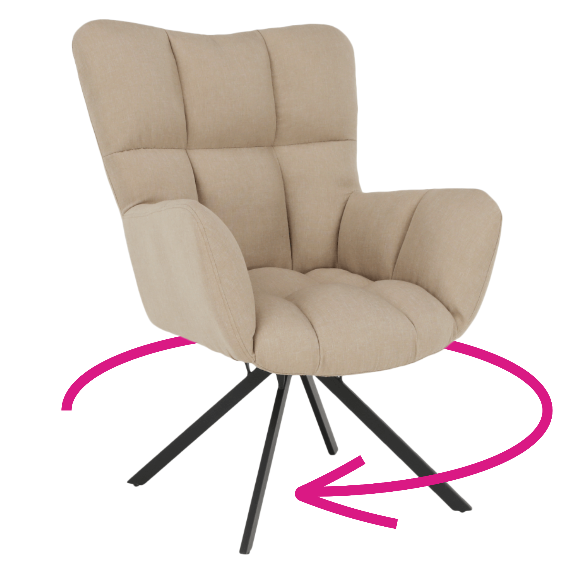 Scaun de design tesatura bej KOMODO