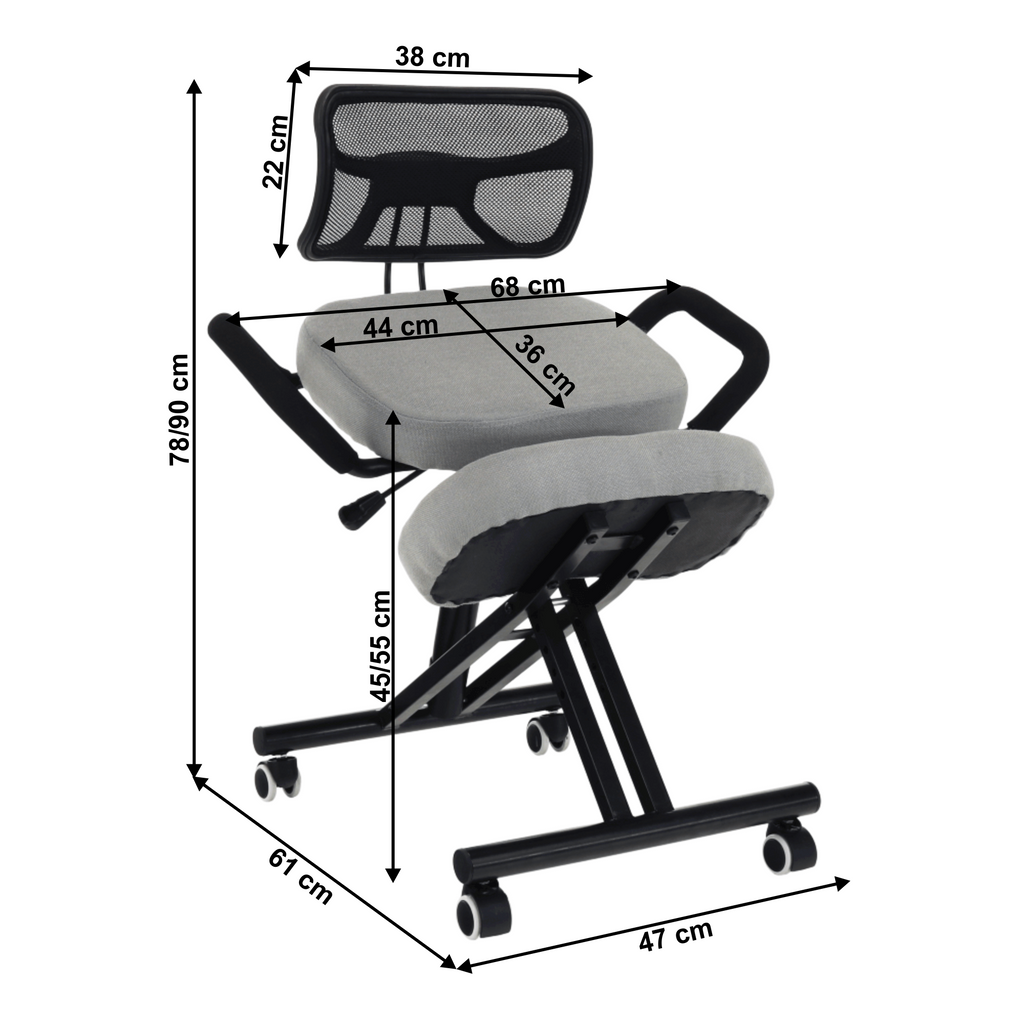 Scaun ergonomic tapitat RUFUS, vedere 3