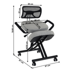 Scaun ergonomic tapitat RUFUS, vedere 3
