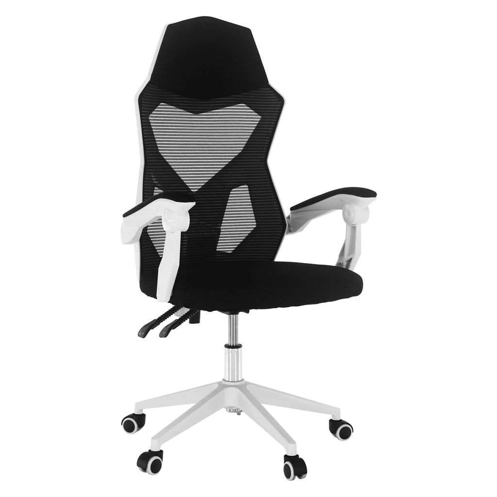 Scaun de birou/joc YOKO, negru/alb
