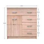 Comoda 1D4S TOPTY TIP 20, stejar Sonoma
