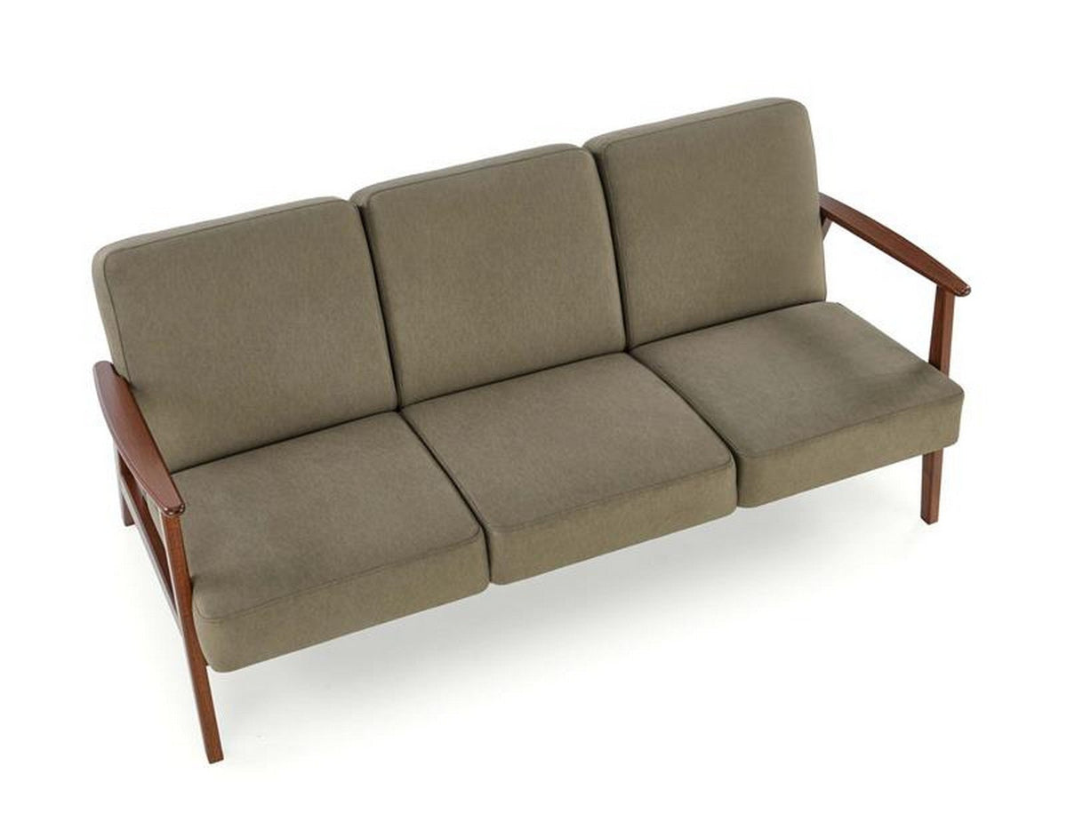 Canapea MILANO, verde olive / nuc inchis