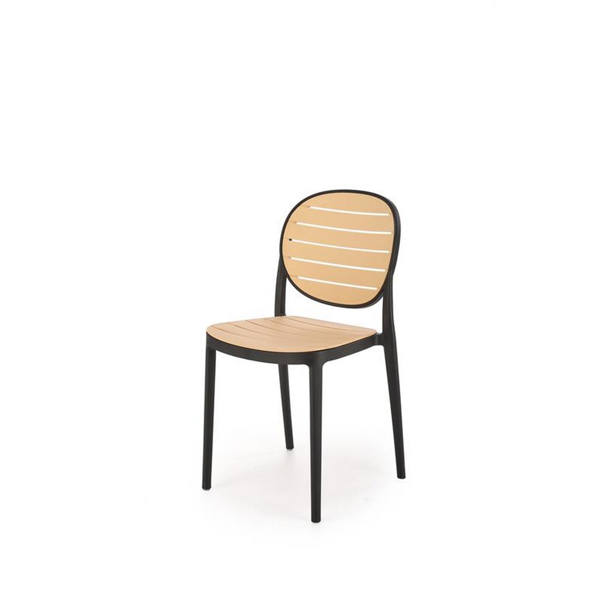 Scaun de gradina K529, negru / stejar