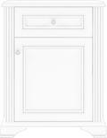 Comoda WHITE, alb