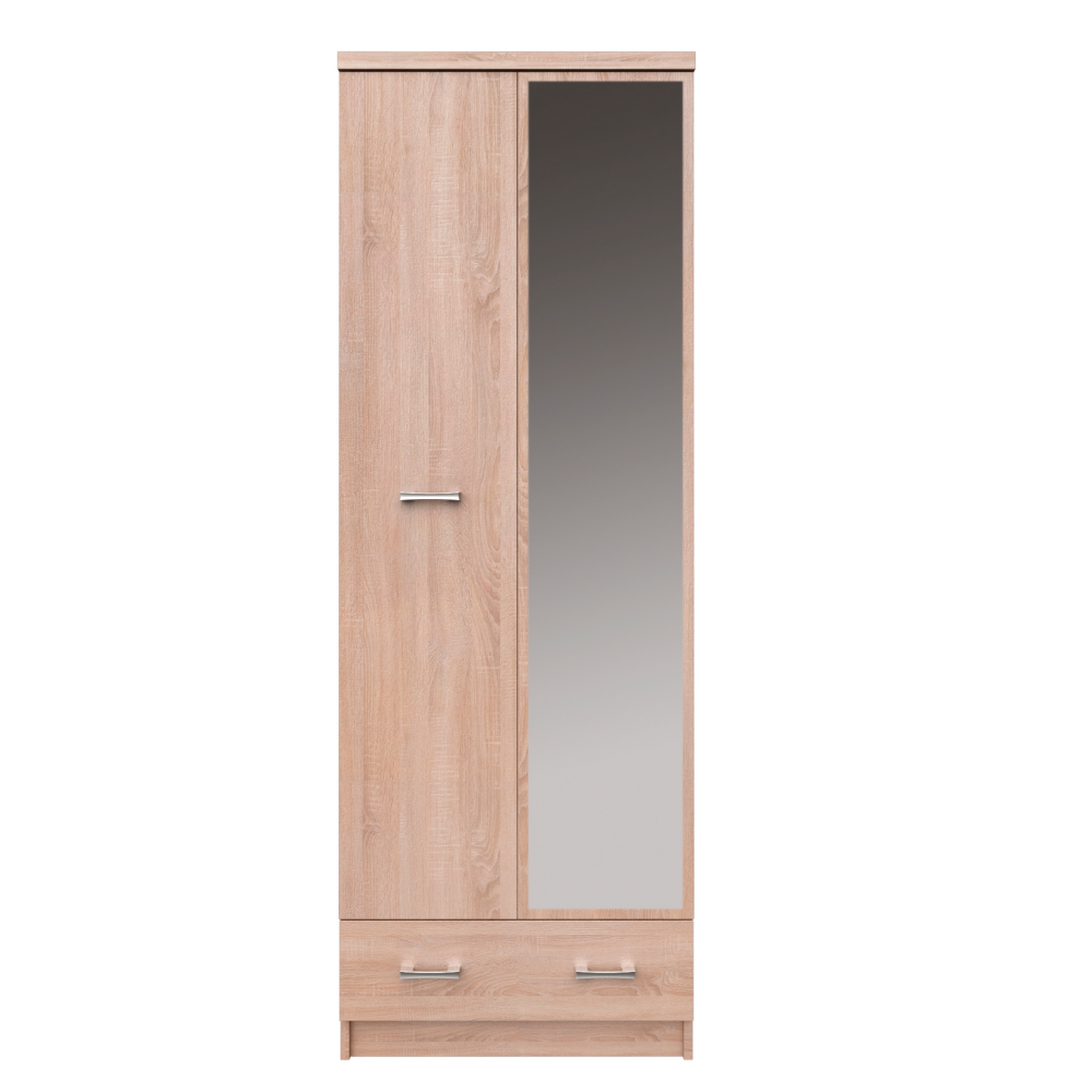 Dulap cu oglinda 2D1S/60 TOPTY TIP 38, stejar Sonoma