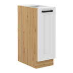 Dulap inferior cu cos glisant LULA D30 CARGO, alb/stejar artizan