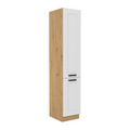 Dulap inalt LULA 40 DK-210 2F, alb/stejar artizan