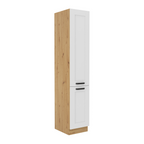 Dulap inalt LULA 40 DK-210 2F, alb/stejar artizan