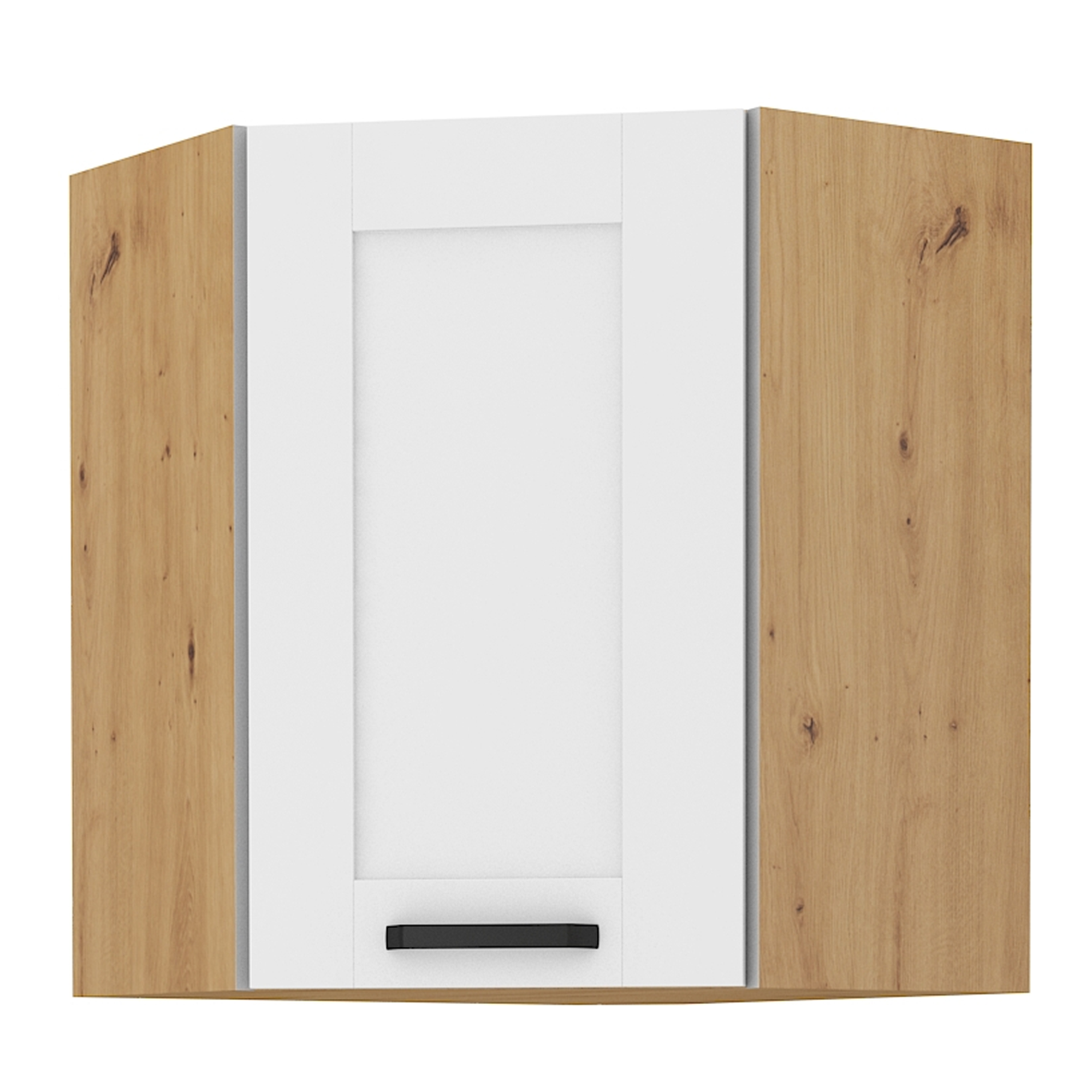 Dulap superior LULA 58x58 GN-72 1F, de colt, alb/stejar artizan