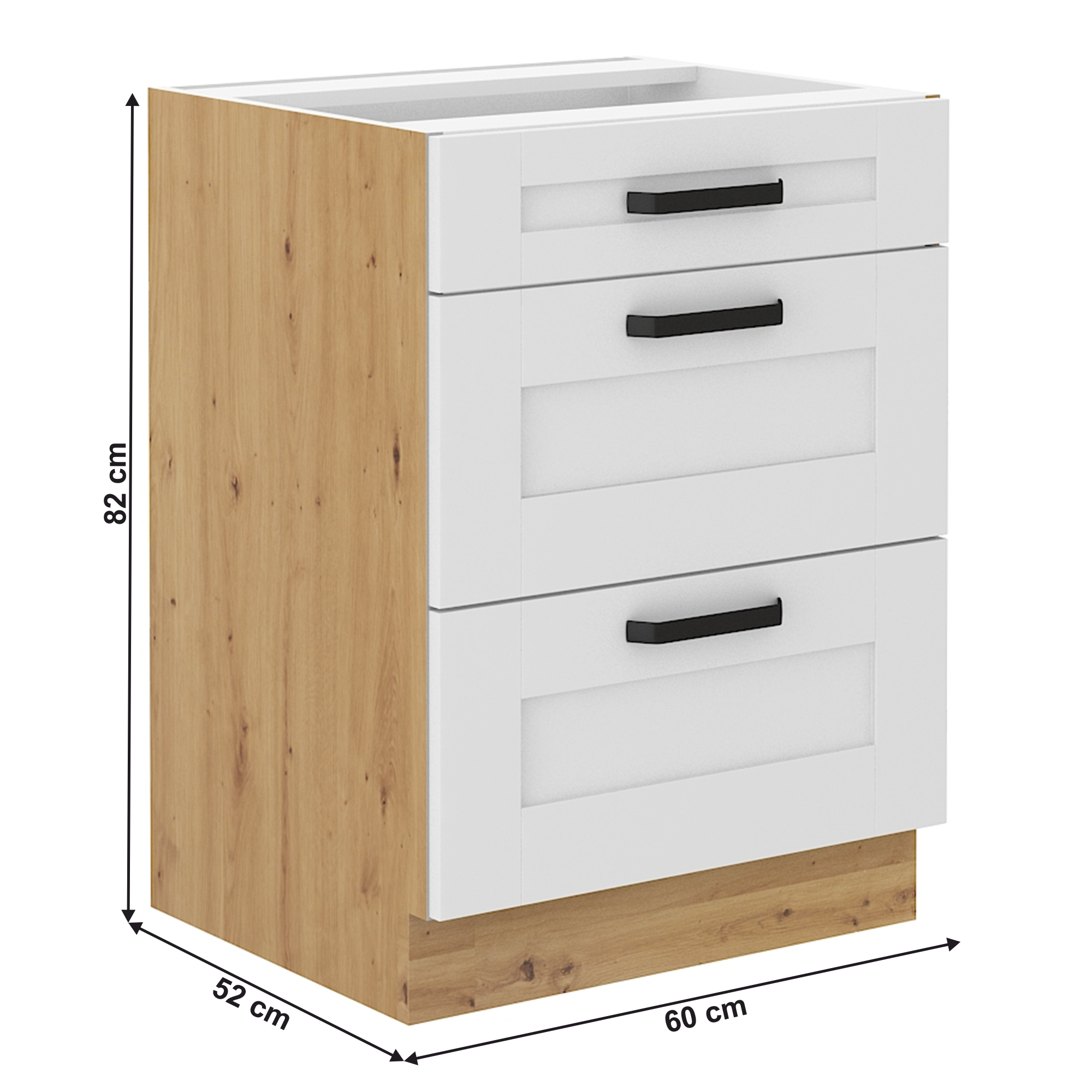 Dulap bucatarie modular LULA 60 D 3S BB, vedere 2