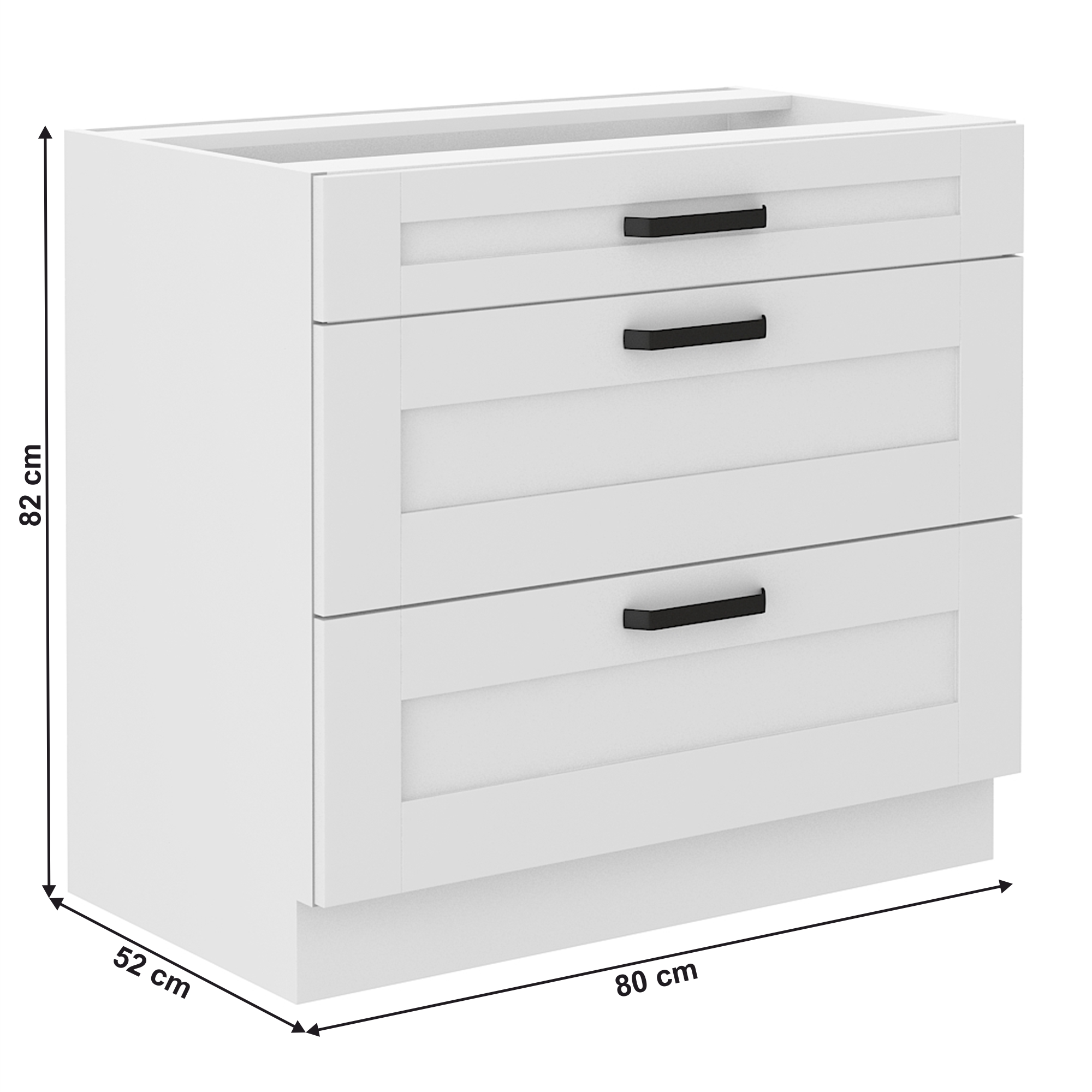 Dulap bucatarie modular LULA 80 D 3S BB, vedere 3
