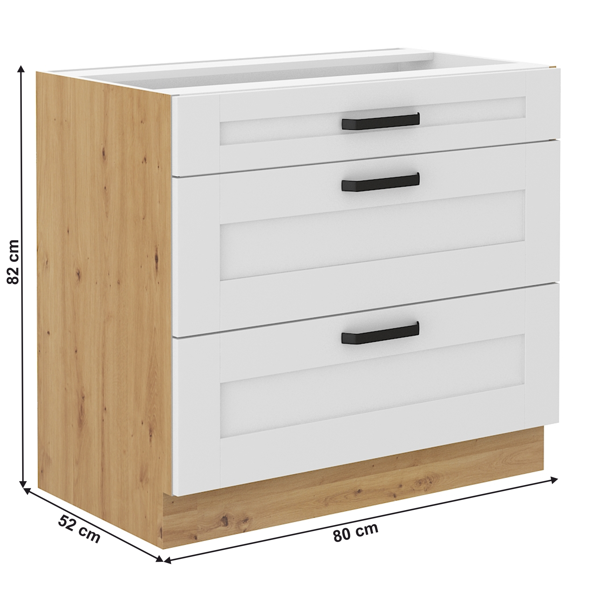 Dulap bucatarie modular LULA 80 D 3S BB, vedere 5
