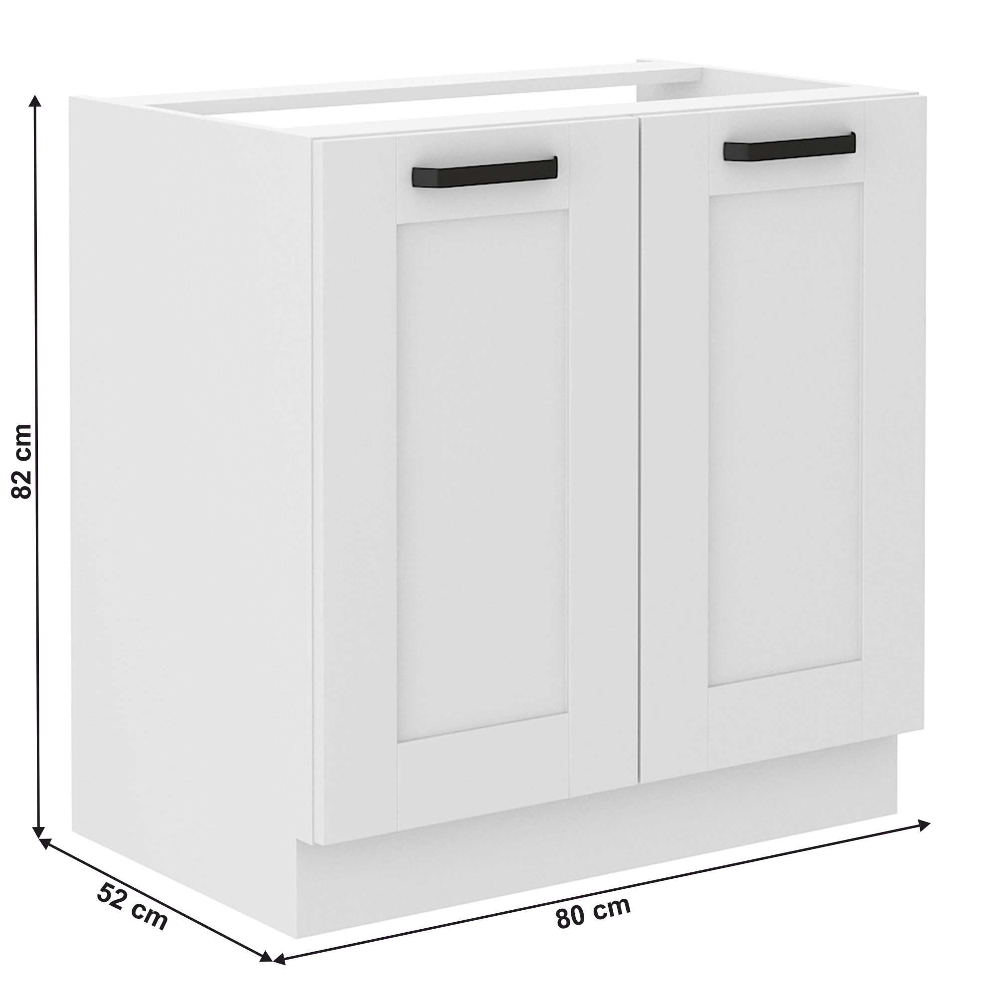 Dulap bucatarie modular LULA 80 ZL 2F BB, vedere 2