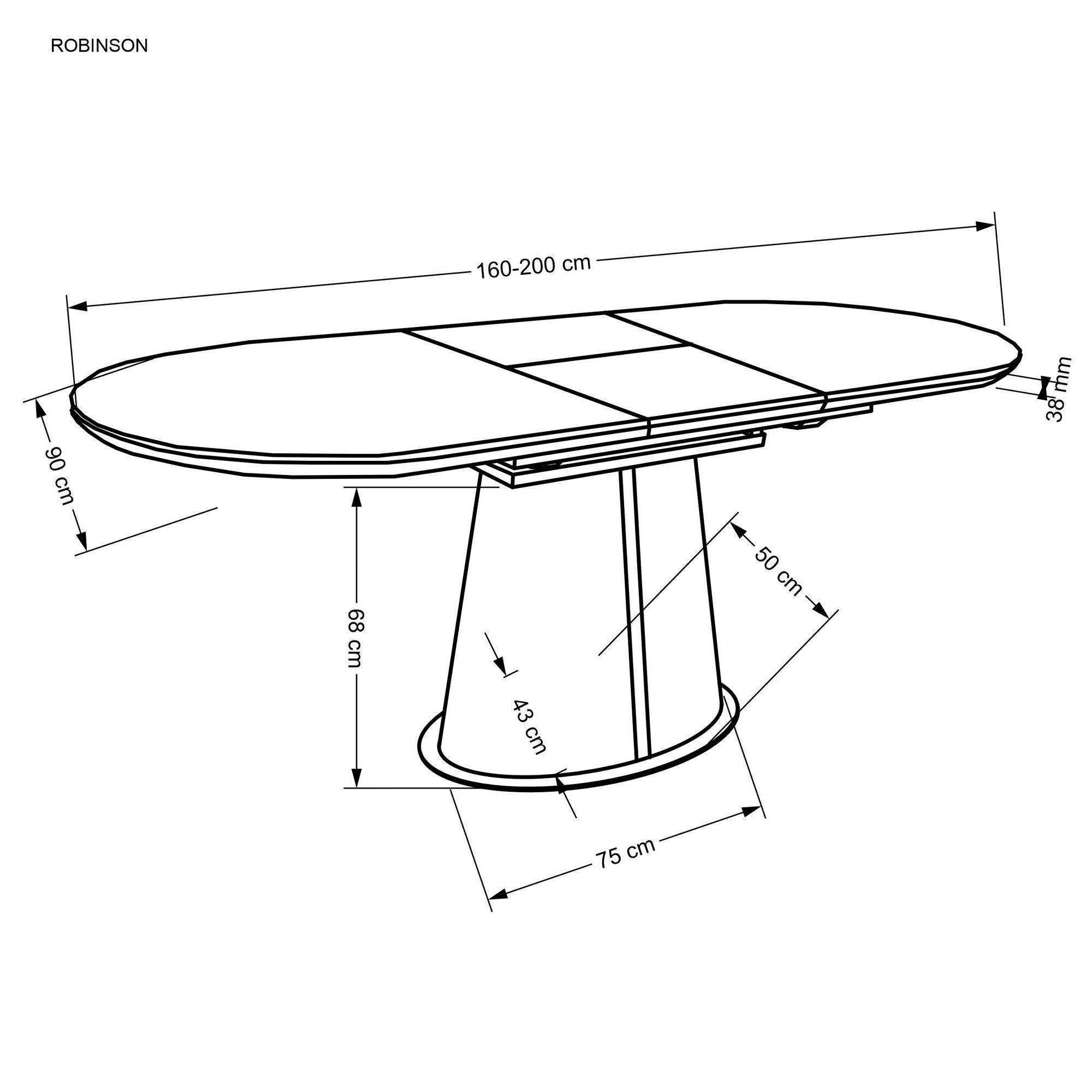 Masa extensibila ROBINSON, vedere 7