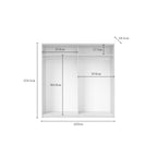 Dulap SMART Zegna ST200 2D (ALB/PLATINUM), vedere 6