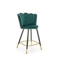 Scaun de bar tapitat H106, verde/negru