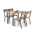 Set masa si scaune MILTON, stejar / negru
