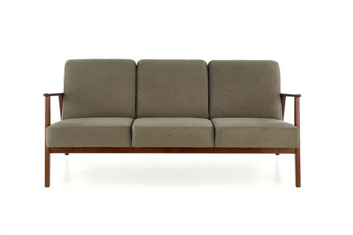 Canapea MILANO, verde olive / nuc inchis