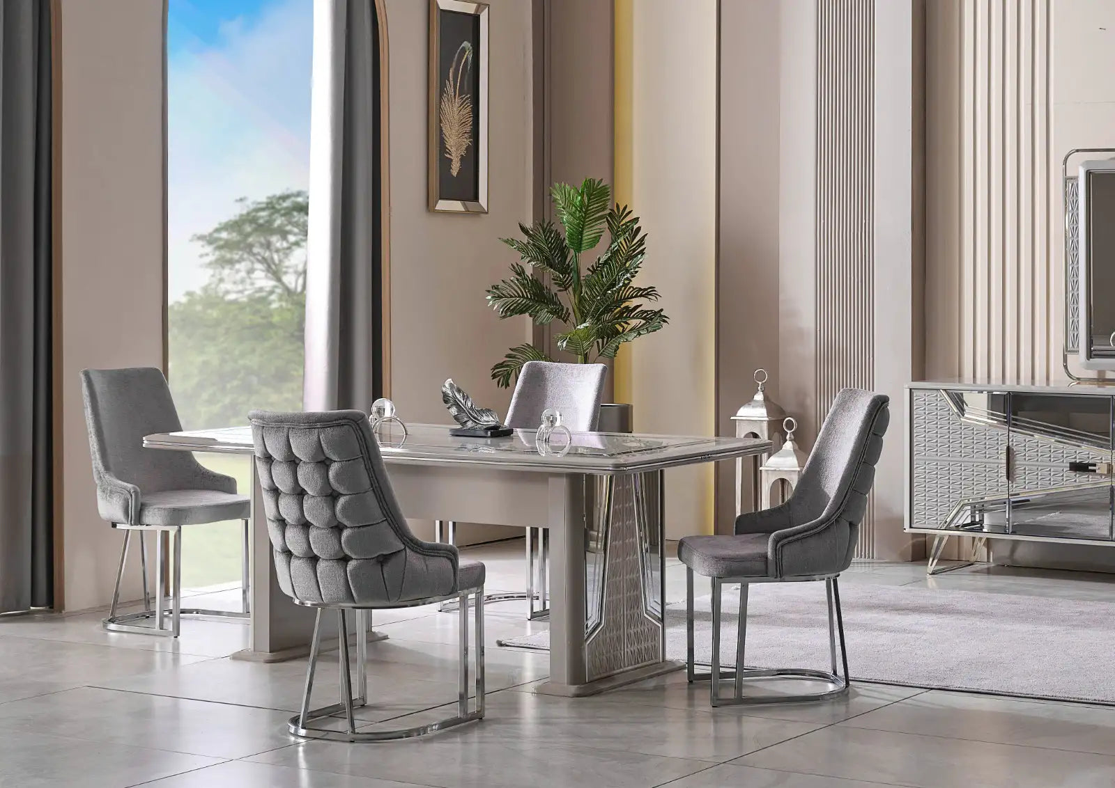 Masa living de Lux Milano,crom – Maxinova (imaginea 2)