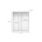 Dulap SMART Zegna ST170 2D (ALB/PLATINUM), vedere 6