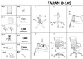 Scaun de birou FARAN, piele eco/metal, taupe/crom