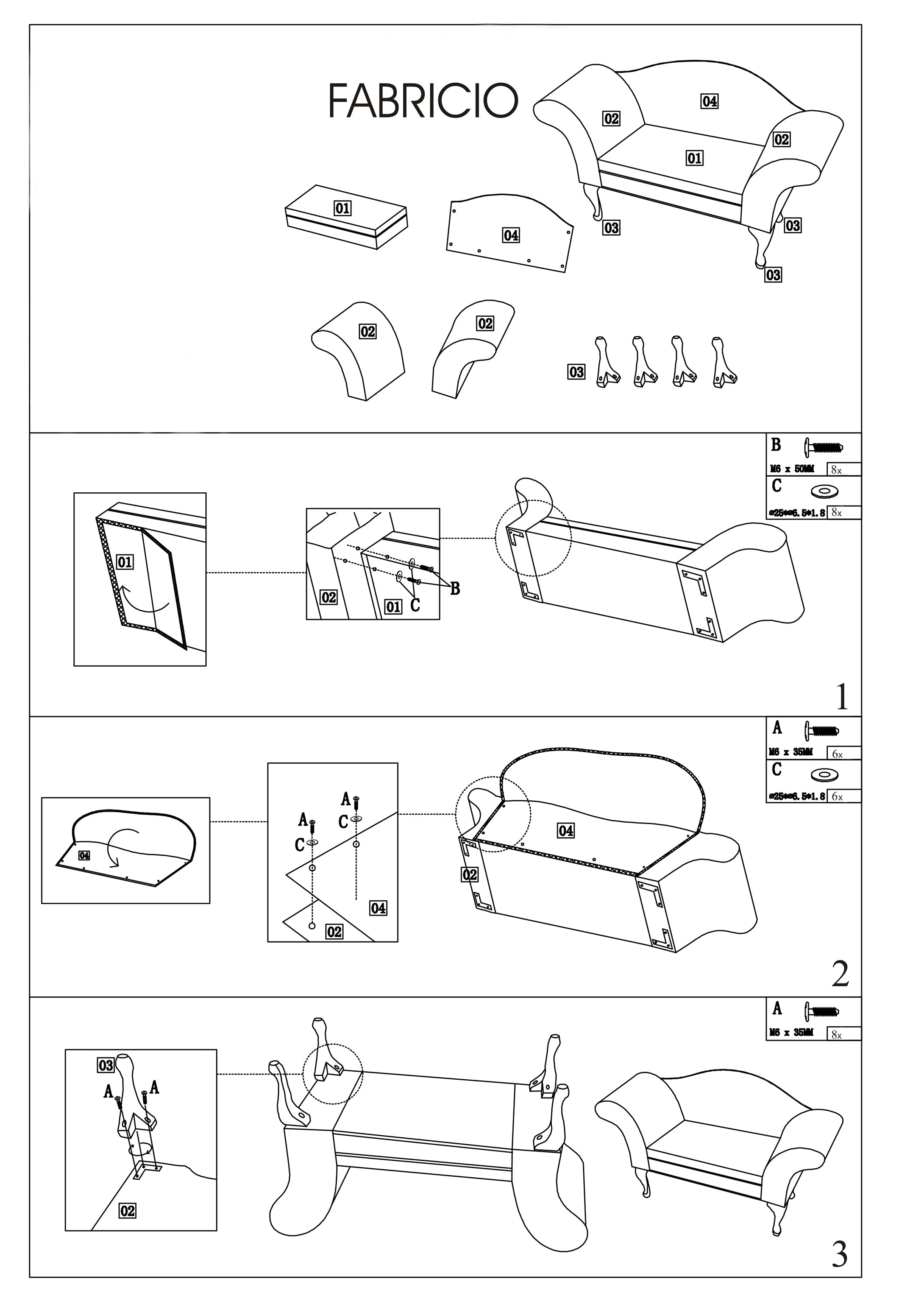 Canapea tapitata FABRICIO, vedere 9