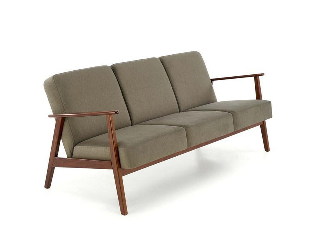 Canapea MILANO, verde olive / nuc inchis