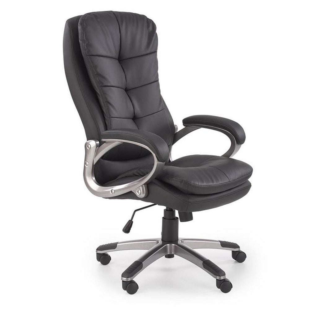 Scaun de birou tapitat Preston, negru
