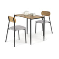 Set masa si scaune NANDO, stejar / negru / gri