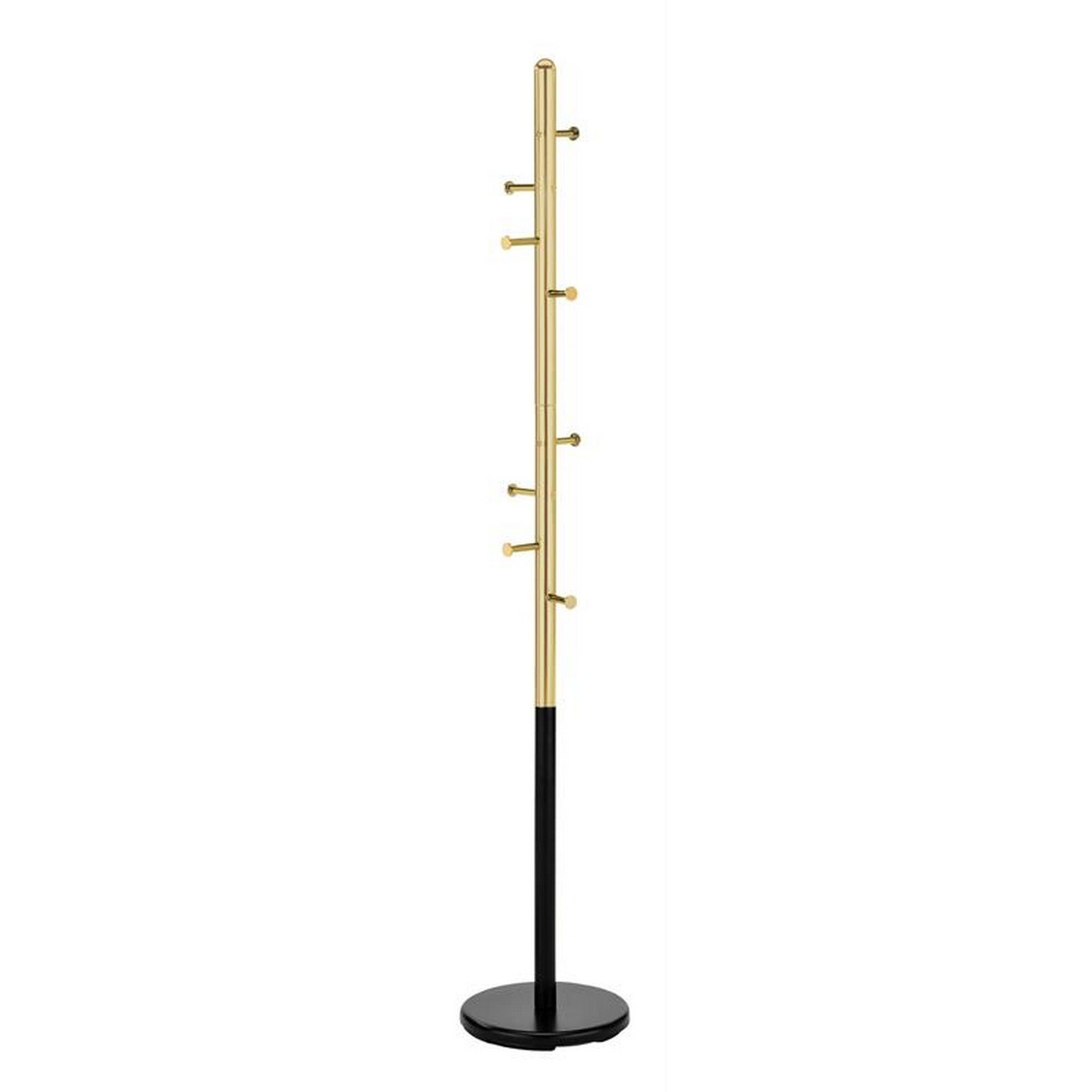 Cuier W68, negru/auriu, metal, 30x172 cm