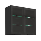 Dulap superior ARAKA/MENZO/SIBER 80 GS-72 2F, negru