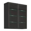 Dulap superior ARAKA/MENZO/SIBER 80 GS-90 2F, negru