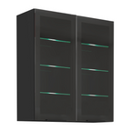 Dulap superior ARAKA/MENZO/SIBER 80 GS-90 2F, negru