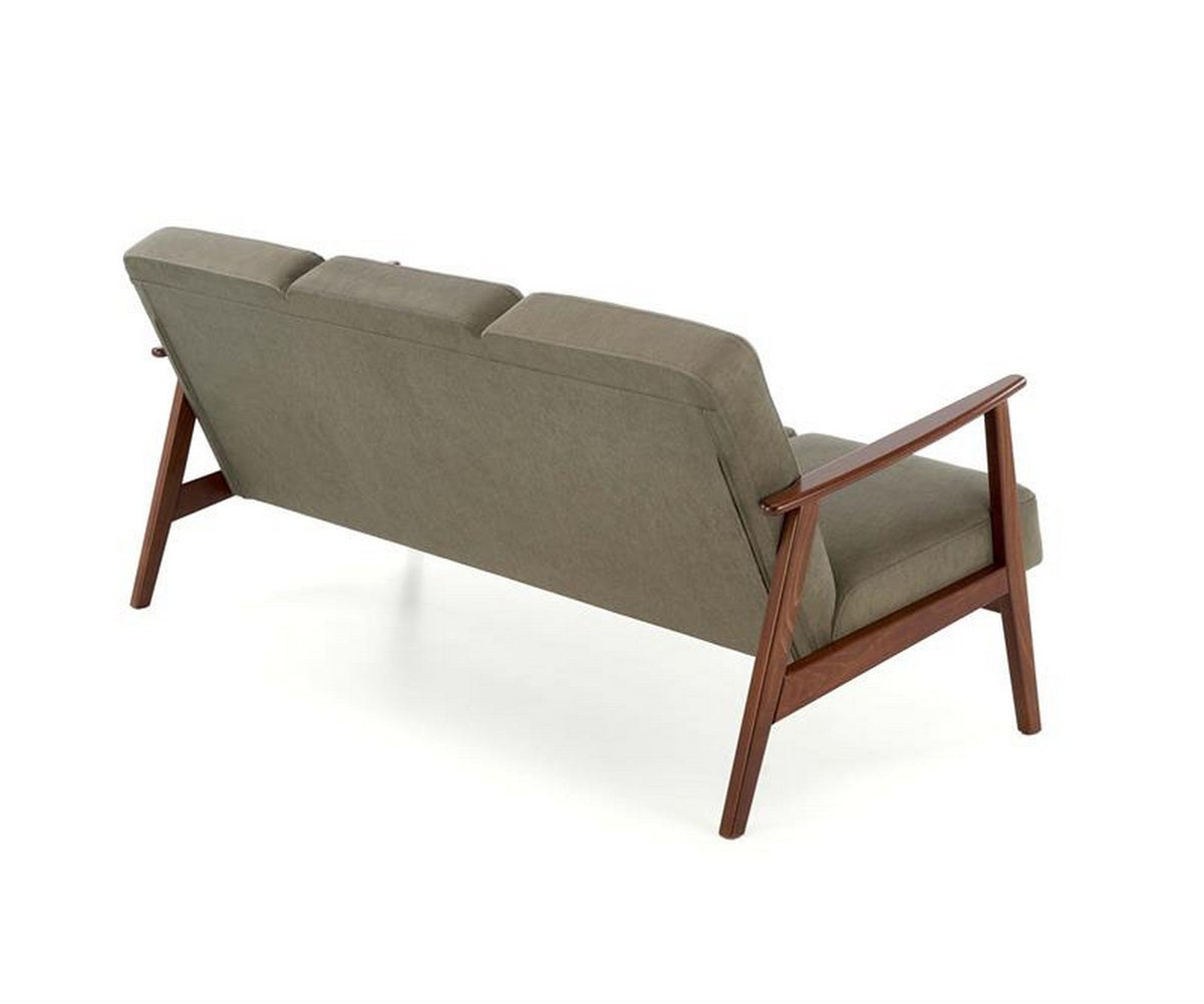 Canapea MILANO, verde olive / nuc inchis