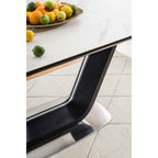 Masa extensibila alb/negru ARMANI, vedere 15