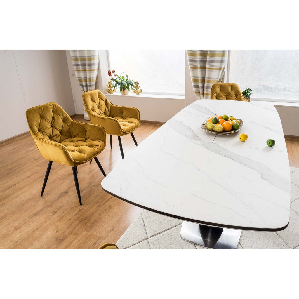Masa extensibila alb/negru ARMANI, vedere 18