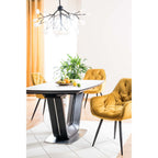 Masa extensibila alb/negru ARMANI, vedere 24