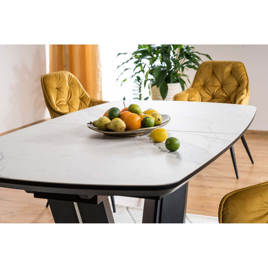 Masa extensibila alb/negru ARMANI, vedere 26