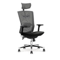 Scaun de birou tapitat Ambasador, negru/gri