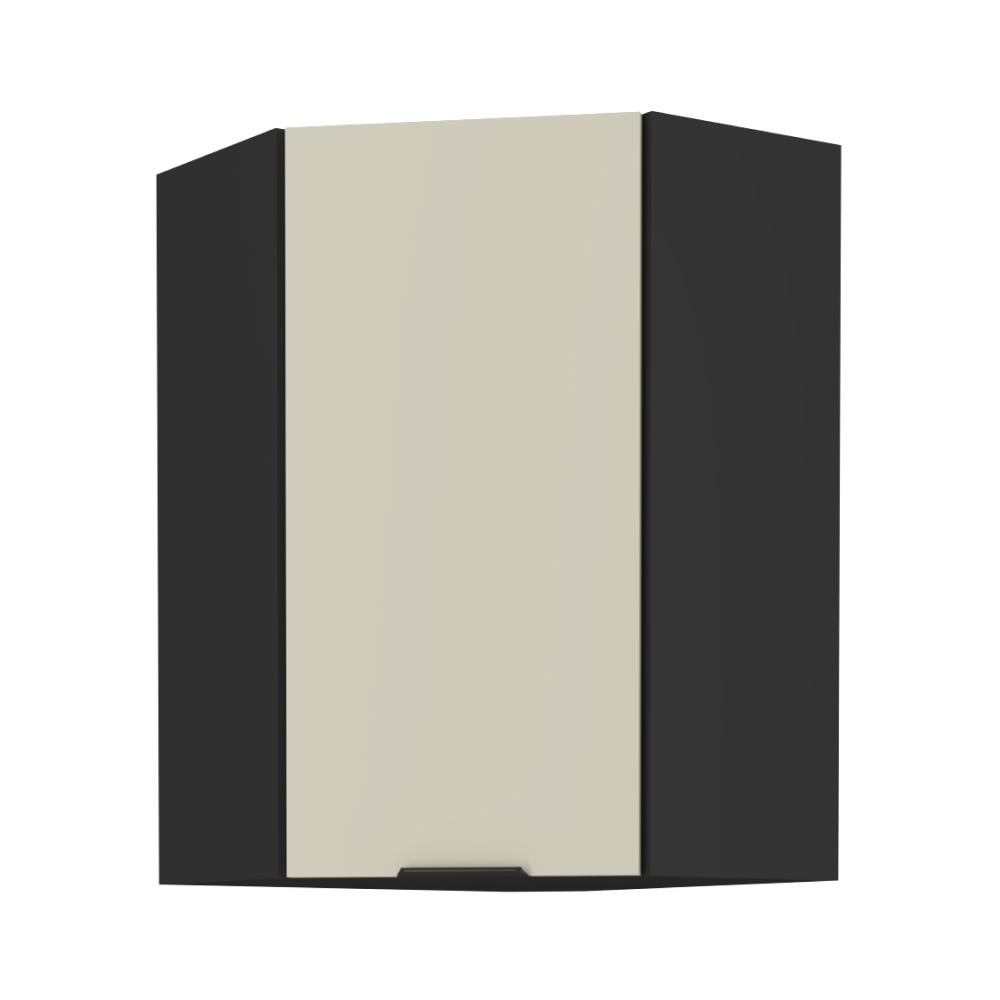 Dulap de colt superior ARAKA 60x60 GN-90 1F, casmir/negru