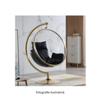 Fotoliu leagan BUBBLE, argintiu / gri