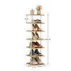 Etajera ETUDA, alb / stejar deschis