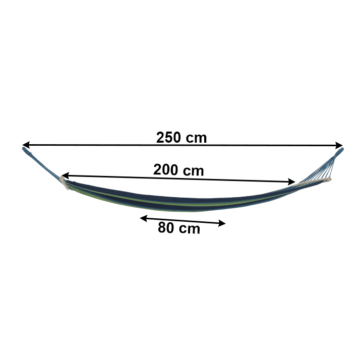Hamac EVANA, turcoaz / albastru / verde