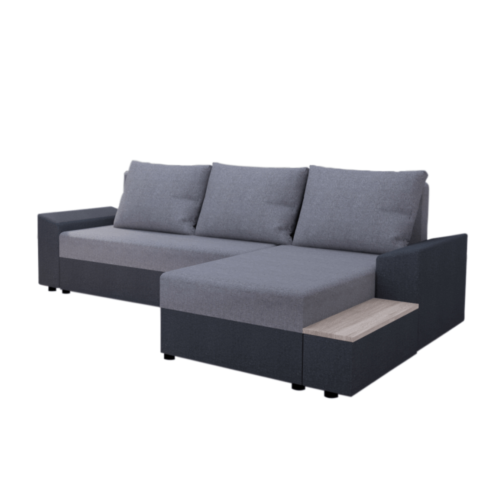 Set canapea universala FERGUS ROH, gri inchis/gri