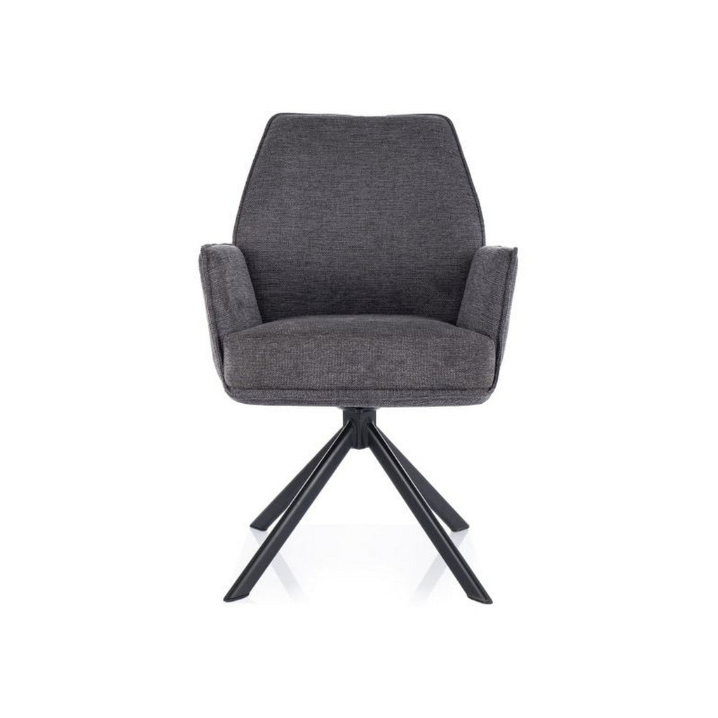 Scaun HUGO, gri inchis / negru