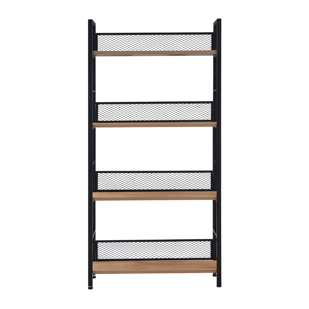 Etajera KELER, negru / stejar